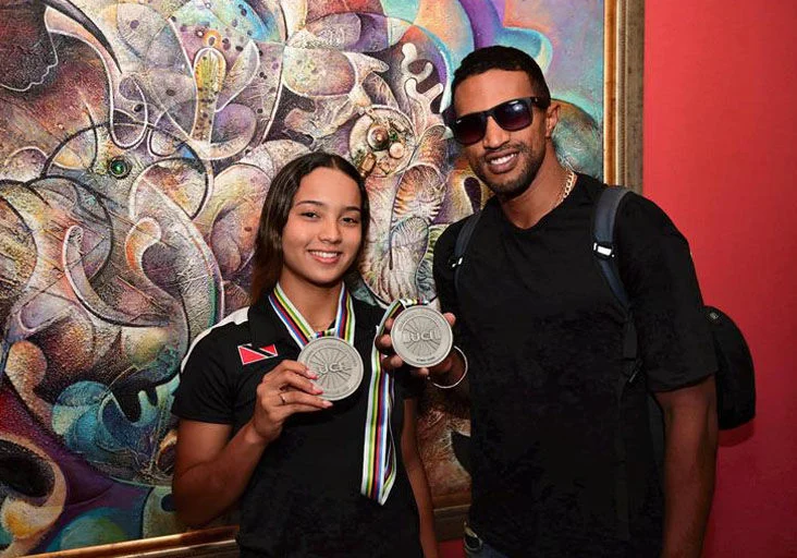 MENTOR AND PROTEGE: T&T cyclists Njisane Phillip, right, and Makaira Wallace are set to compete in the final round at the 2026 UCI Track World Cup, in Malaysia, this weekend. (Image obtained at trinidadexpress.com)